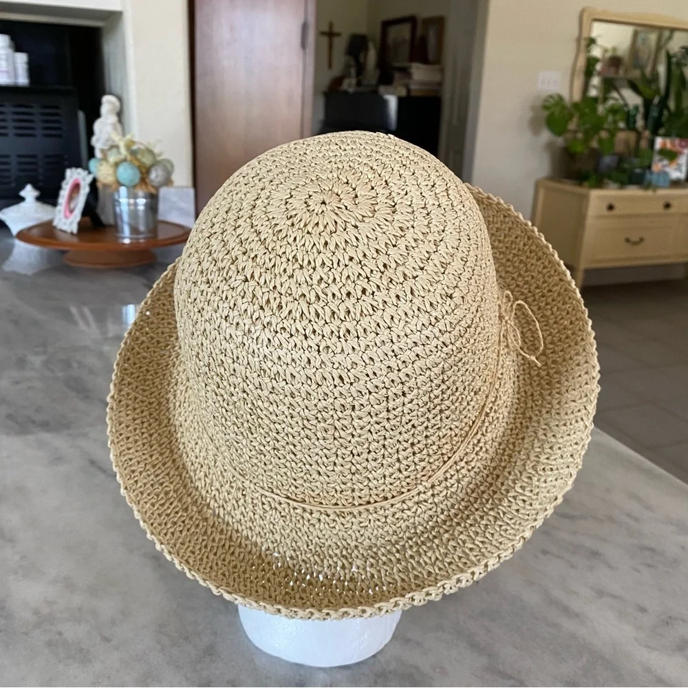 Cream Beige Straw Hat Gorgeous Summer Hat Sun Hat Beach Hat Neutral Color Hat